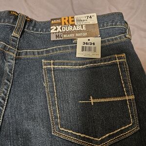 Ariat Relaxed Boot Cut Jeans in Blue Denim